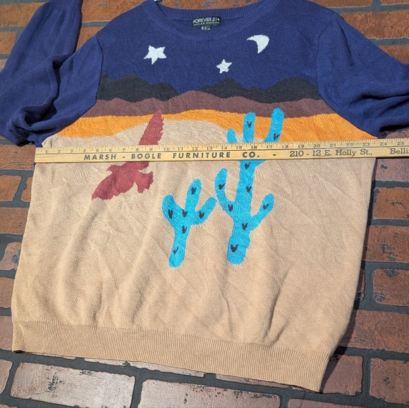 Forever 21 Plus 3X Southwest Desert Knit Sweater Cozy Cotton Blend - Picture 7 of 10